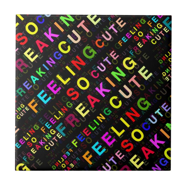 Carreau Motif de texte noir "Sens si fâcheux" (Devant)
