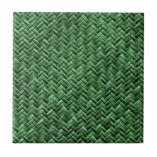 Carreau Motif de tissage de panier vert
