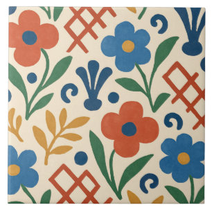 Carreau Motif de Trellis Floral