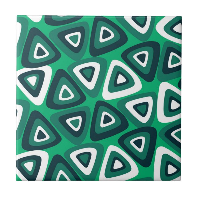 Carreau Motif de triangle vert (Devant)
