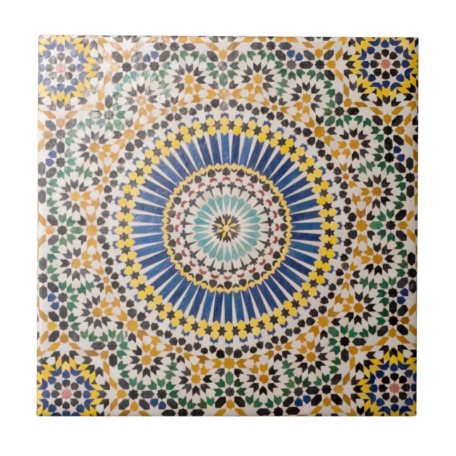Carreau motif de tuiles géométriques, Maroc (Devant)