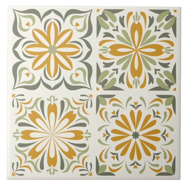 Carreau Motif de tuiles portugaises (Devant)