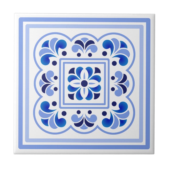 Carreau Motif de tuiles portugaises (Devant)