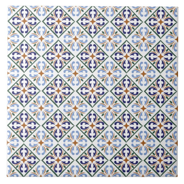 Carreau Motif de tuiles portugaises (Devant)