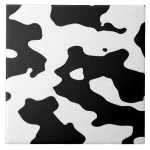 Carreau Motif de vache noir et blanc