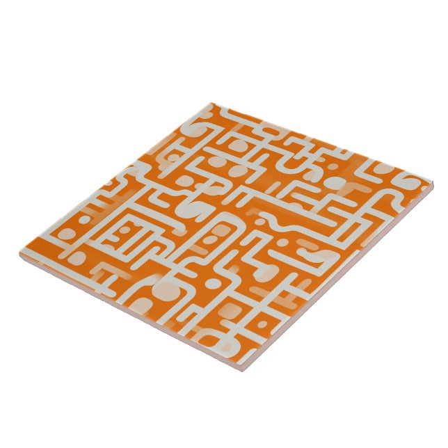 Carreau Motif de vague d'abricot doré (Côté)