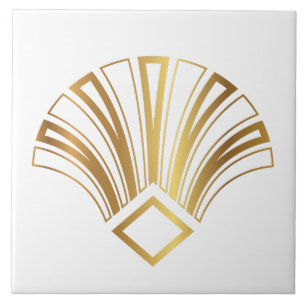 Carreau Motif de ventilateur Art Déco de luxe