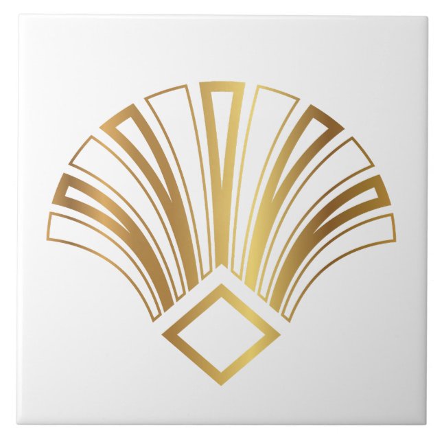 Carreau Motif de ventilateur Art Déco de luxe (Devant)