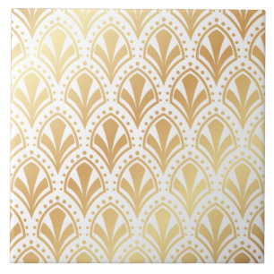 Carreau Motif de ventilateur Art Déco de luxe