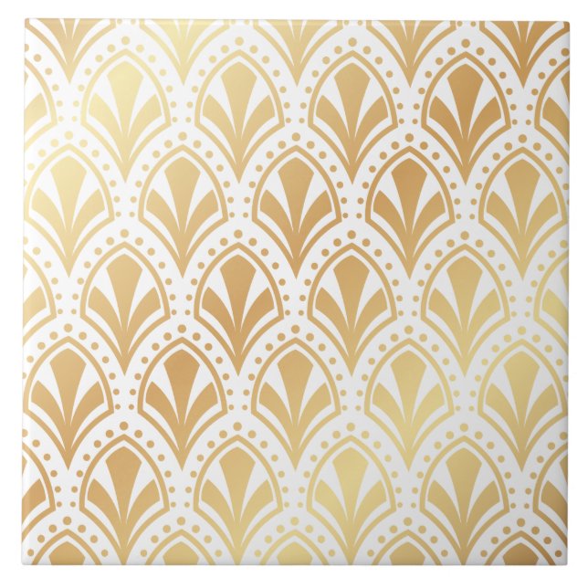 Carreau Motif de ventilateur Art Déco de luxe (Devant)