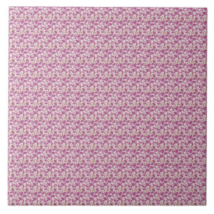 Carreau Motif de vigne botanique rose, design floral de la
