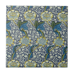 Carreau Motif de William Morris Kennet (bleu)