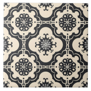 Carreau Motif décoratif baroque arabesque