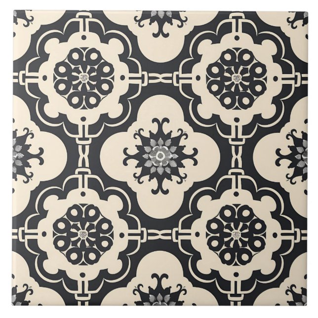 Carreau Motif décoratif baroque arabesque (Devant)