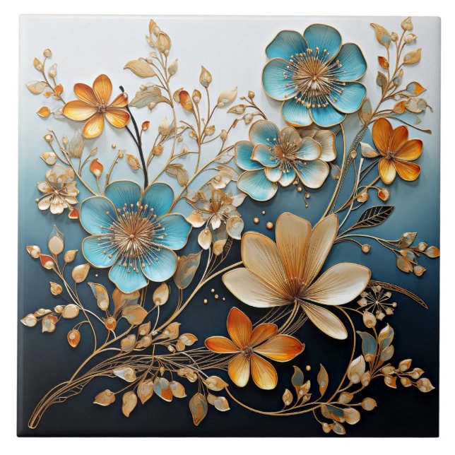 Carreau Motif décoratif en porcelaine (Devant)