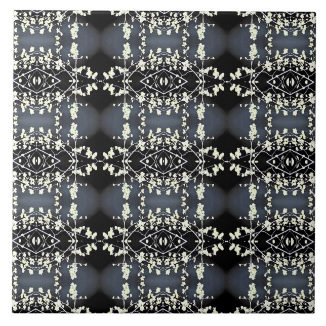 Carreau Motif décoratif noir et blanc (Devant)