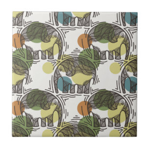 Carreau Motif d'éléphant