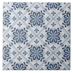 Carreau Motif Delft Bleu Hollandais