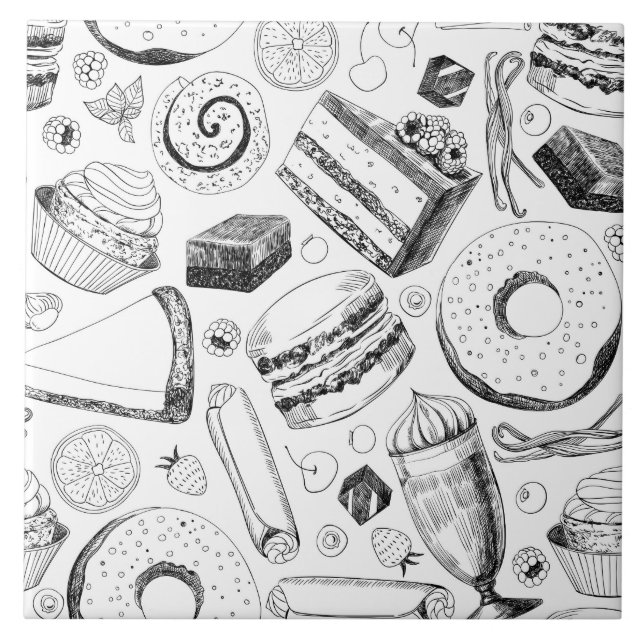 Carreau Motif délicieux (Devant)