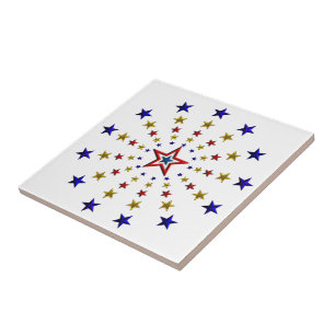 Carreau Motif des étoiles patriotiques