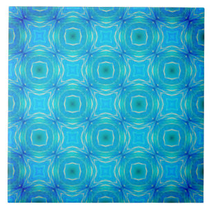Carreau Motif des mares bleues et Turquoises