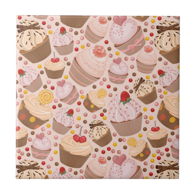 Carreau Motif des petits gâteaux de célébration (Devant)