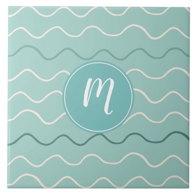 Carreau Motif des vagues blanches (Devant)