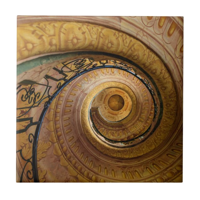 Carreau Motif d'escalier en spirale (Devant)