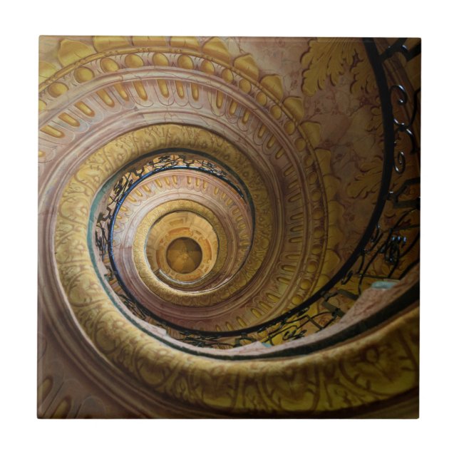 Carreau Motif d'escalier en spirale (Devant)