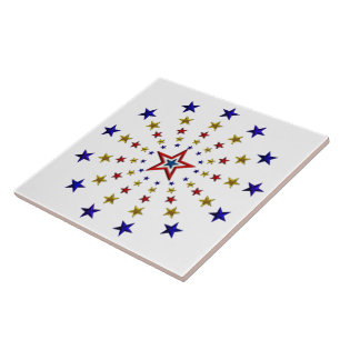 Carreau Motif d'étoiles patriotiques