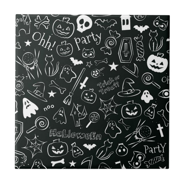 Carreau Motif d'Halloween (Devant)