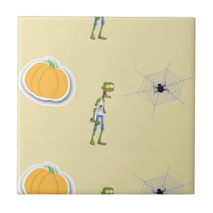 Carreau Motif d'Halloween à la crème