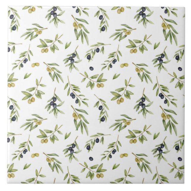 Carreau Motif d'huile d'olive rustique (Devant)