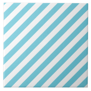 Carreau Motif diagonal bleu et blanc de rayures