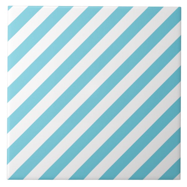 Carreau Motif diagonal bleu et blanc de rayures (Devant)