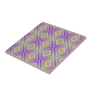 Carreau Motif diamant alternatif violet indigo