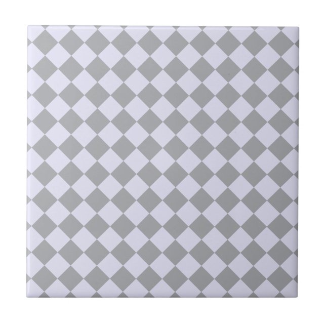 Carreau Motif diamant en gris et lavande (Devant)