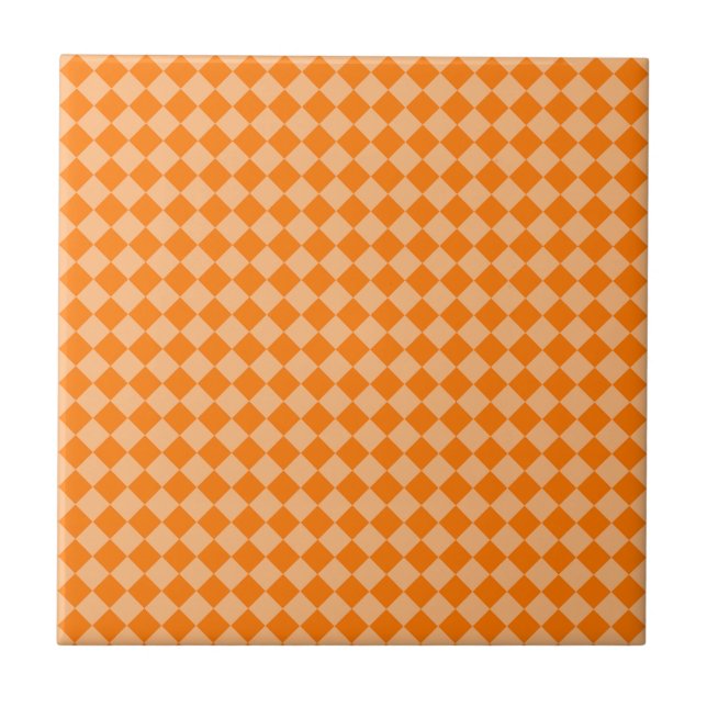 Carreau Motif diamant Orange Checker (Devant)