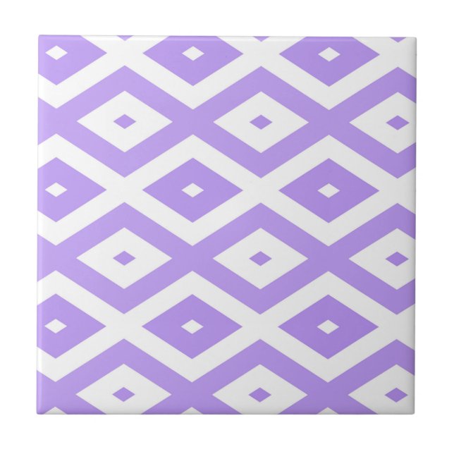 Carreau Motif diamant pourpre et blanc (Devant)