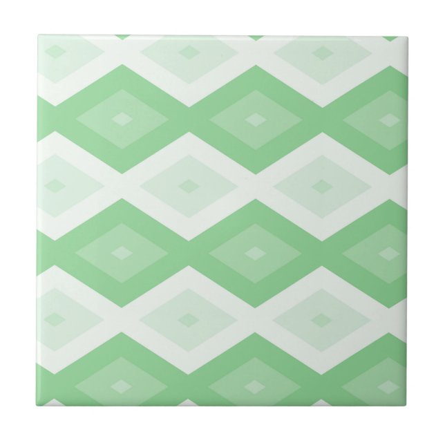 Carreau Motif diamant vert pomme (Devant)