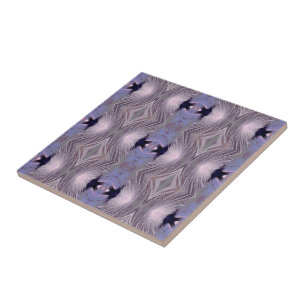 Carreau Motif Diamond Plumes