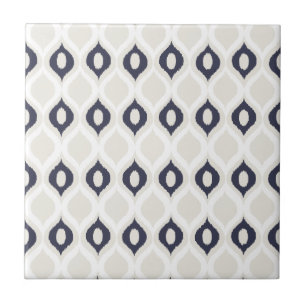Carreau Motif D'Impression Tribale Ikat Géométrique Marine