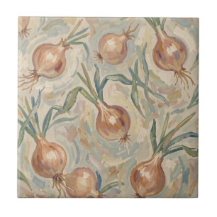 Carreau Motif d'oignon pictural Art Impressionniste