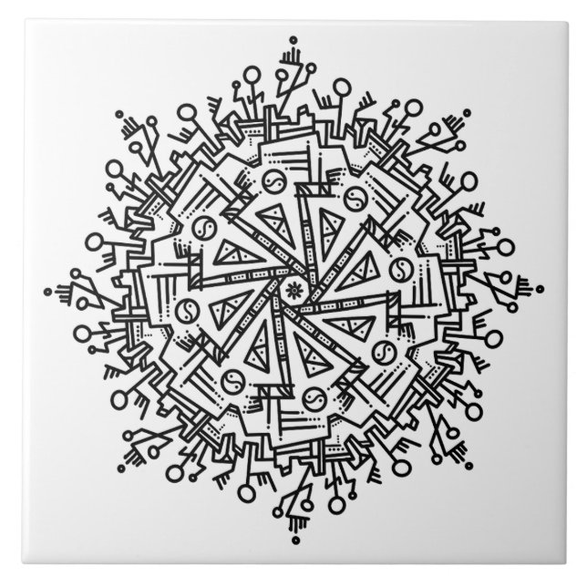 Carreau Motif Doodle (Devant)
