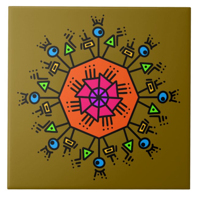 Carreau Motif Doodle 2 (Devant)