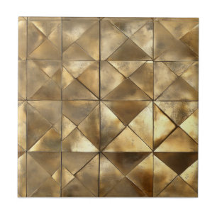 Carreau Motif d'or métallique