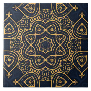 Carreau motif d'or noir élégant