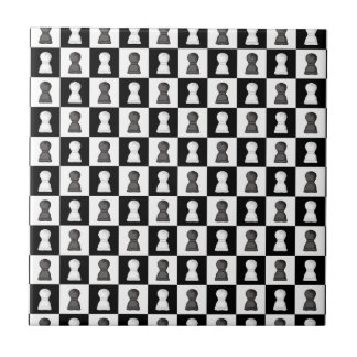 Carreau Motif du jeu d'échecs noir et blanc