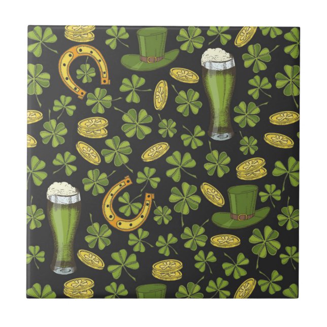 Carreau Motif du jour de St Patrick (Devant)