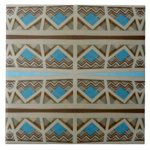 Carreau motif du sud-ouest de turquoise